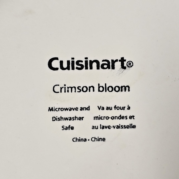 8" Cuisinart Dinnerware Crimson Bloom Salad Plate - Picture 8 of 8